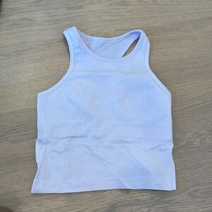 Lululemon light purple cropped Ebb to Street Racerback Tank